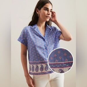 💛 Banana Republic Button Down Shirt Boho Coastal Collar Shirt 💛